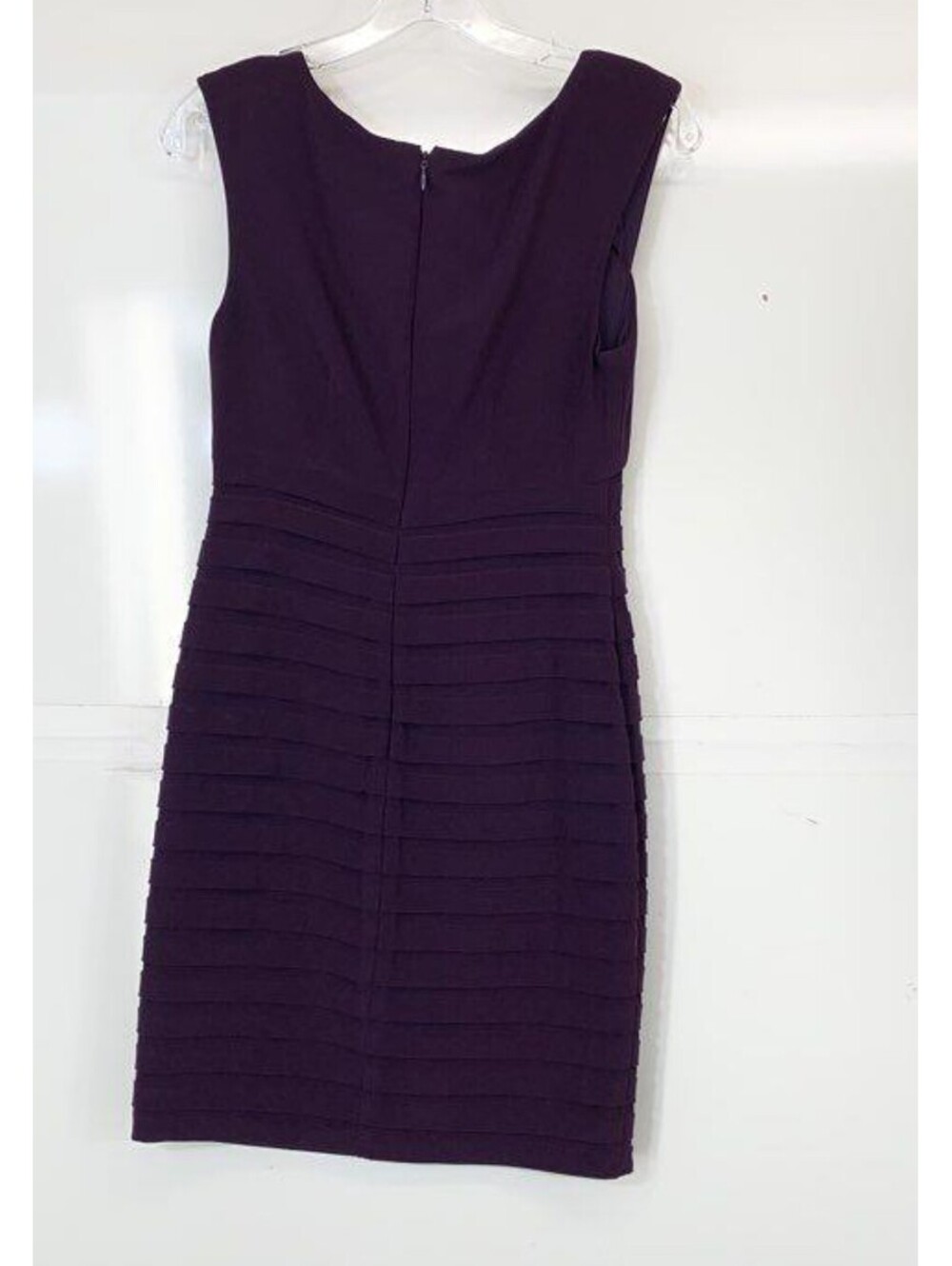 Adrianna Papell Petite Purple Sheath Dress Size 4P - Picture 3 of 3
